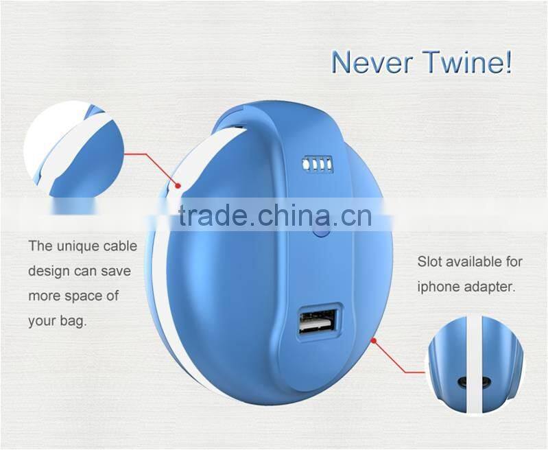 3200mAh Mini Rechargeable Portable Charger with wall charger Output USB Port