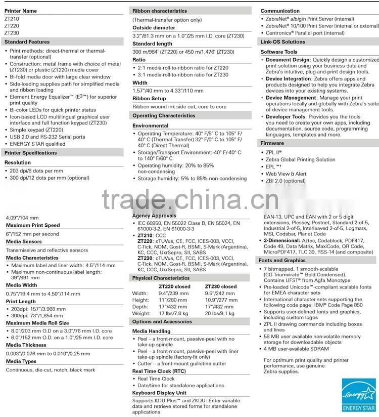 Zebra ZT210/ZT220 Industrial with Durable Case For Long Lasting Case