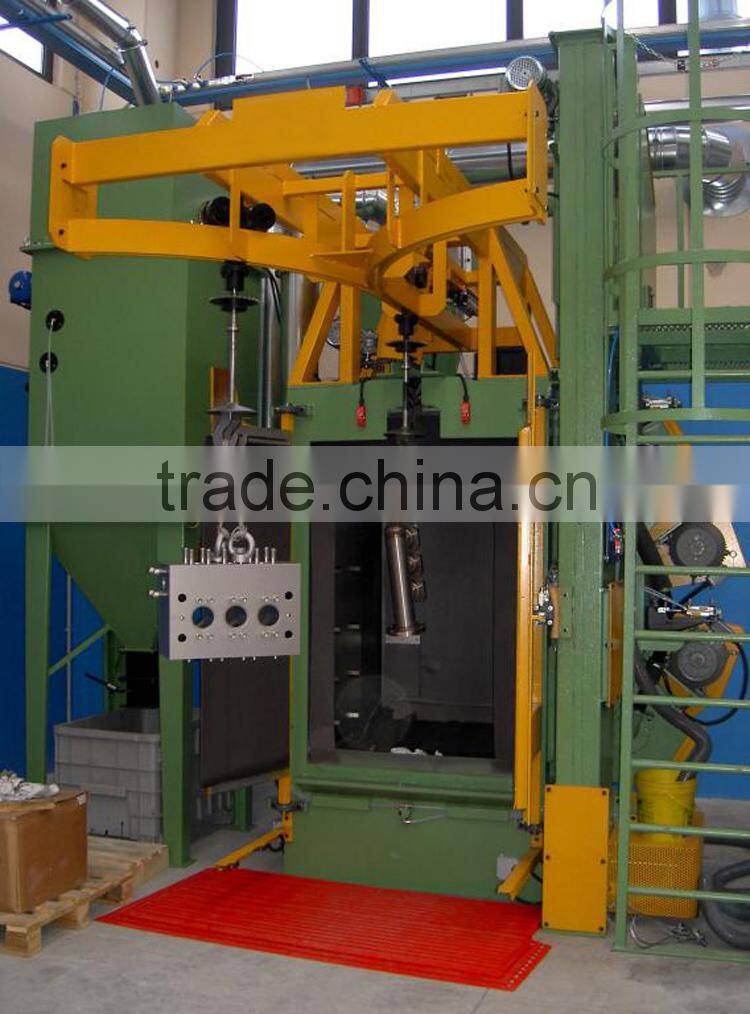 Single hook shot blasting equipment