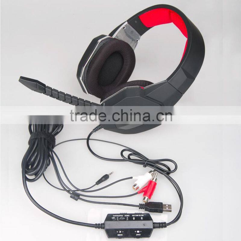 Top best selling long cable computer headphone with microphone removable