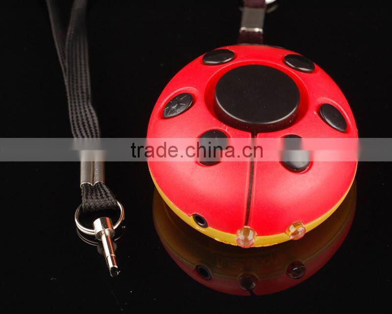 130db Ladybug personal safety alarm anti rape anti attack alarm for ladies kids elderly nigh shift people