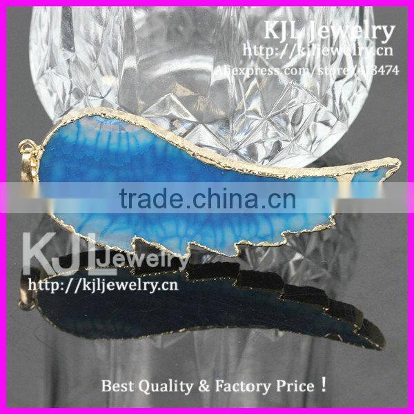 GZKJL-CT0231Jewelry druzy pendants, Natural Angel wing necklace pendant
