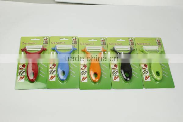 Ceramic Peeler with various optional colors, vegetable and fruit peelers with ABS or PP hanlde for kitchen use