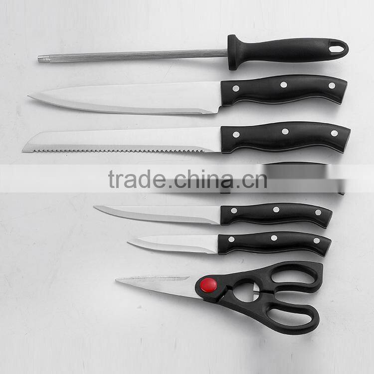 CYO7 stainless steel POM handle 8pcs kitchen knife set