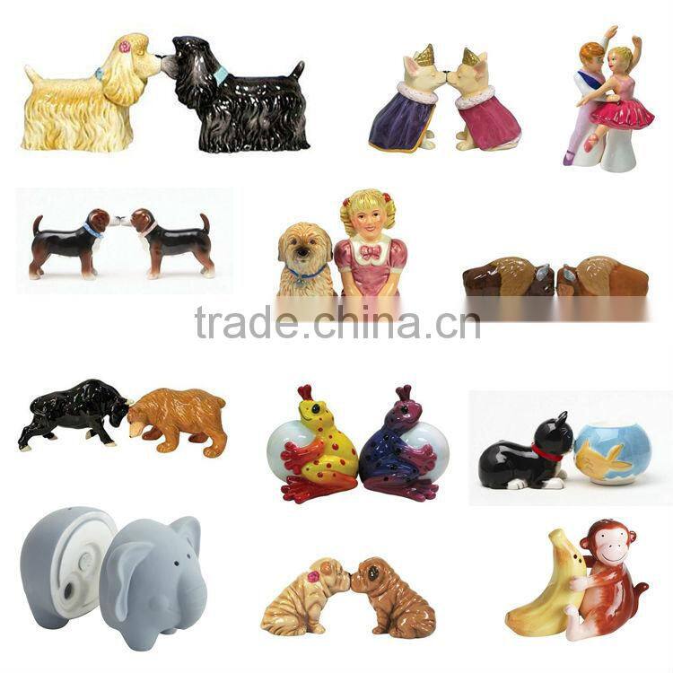 ceramic cute Gnome colorful Salt and Pepper Shakers