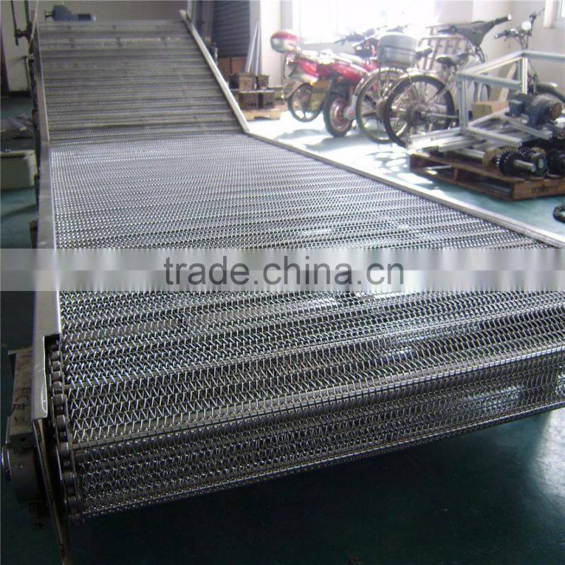 High quality stainless steel wire mesh belt conveyor inclined conveyor factory