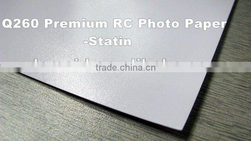 high quality Premium RC Photo paper 260gsm ,glossy photo paper
