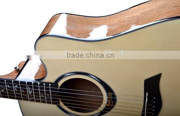 good quality catalpa acoustic guitar with fingerboard inlay