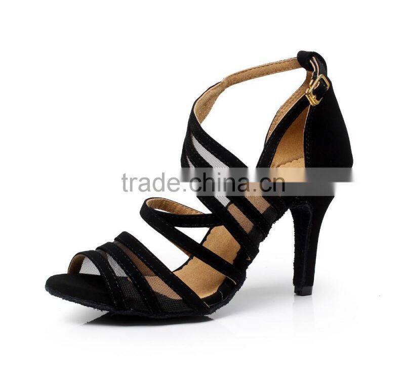 New Fashion Satin Latin Ballroom Dancing Shoes for Girls High Heels Plus Size 34-42 Dance Shoe