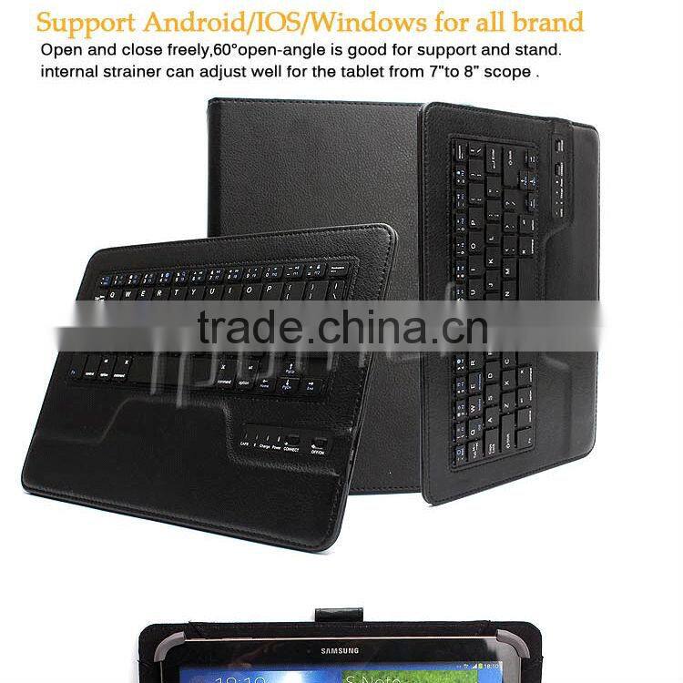 sliding case bluetooth keyboard PU leather tablet universal cover
