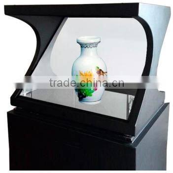 2016 Chariot indoor 3d hologram screen, advertising showcase, showbox, pyramid.