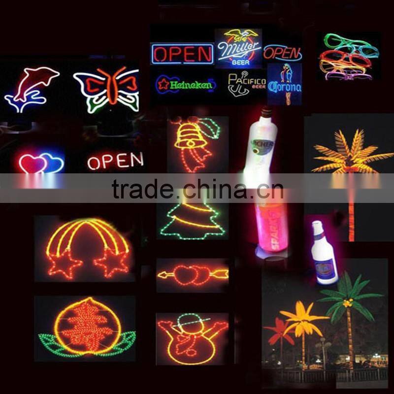 2.3mm 3.2mm el glowing wire/ led light rope el glowing cable/ EL Chasing Wire