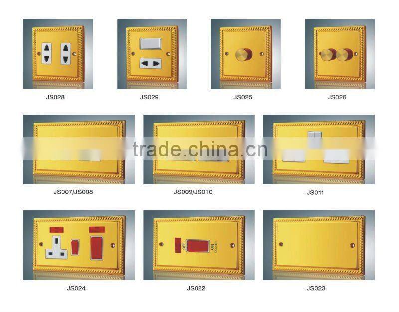 metal wall socket with switch