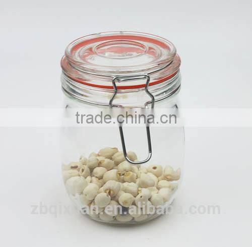 750ml Airght Glass Jar for Canning with Glass Lid &Silicon Ring