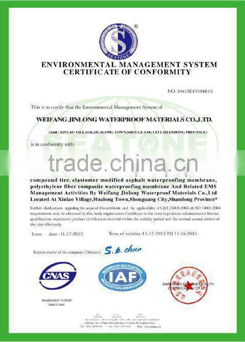 modified bitumen self-adhesive waterproof membrane