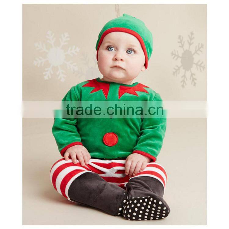 trade assurance New fashion hot sale wholesale kids party costume Christmas elf costume for sale