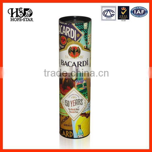 Costum made colorful tube packaging large fancy gift paper round box for Christmas gift bithday gift packaging