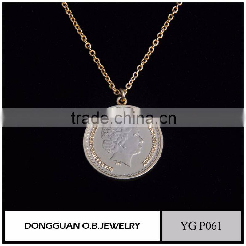 special chain necklace design from jewelry manufacturer/gold plated necklace without stone