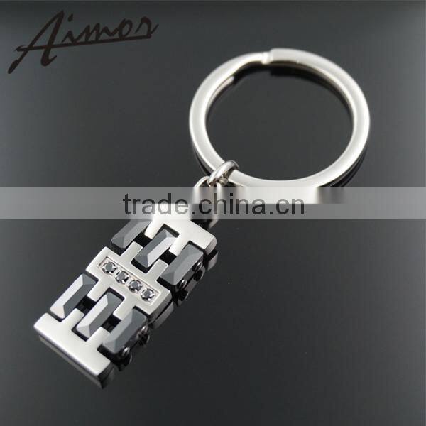 Good Price Stainless Steel Key Chain with Ceramic/Zircons