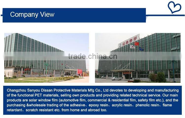 super dark black glue film 1 ply with non-reflective with anti-scratch film