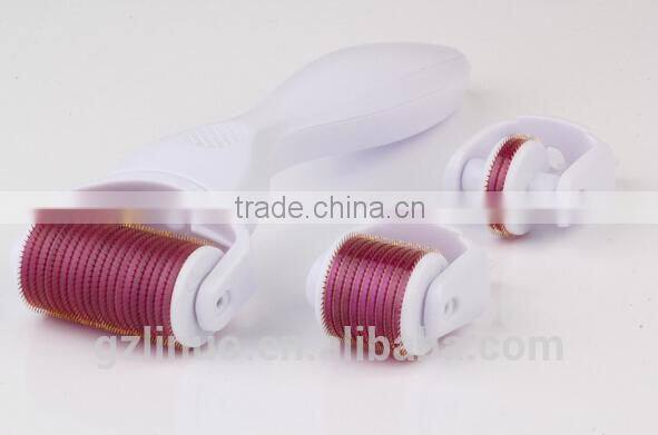 3 in 1 derma roller with changeable needle for eye,face,body skin care,acne scar removal
