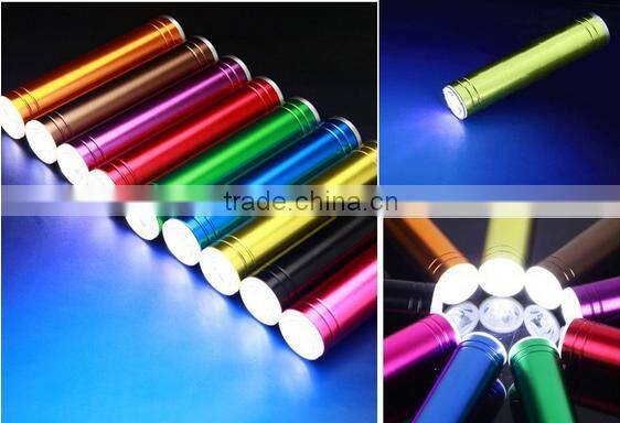 Portable cylinder 2600mah power bank, smartphone battery power bank charger 10000mah