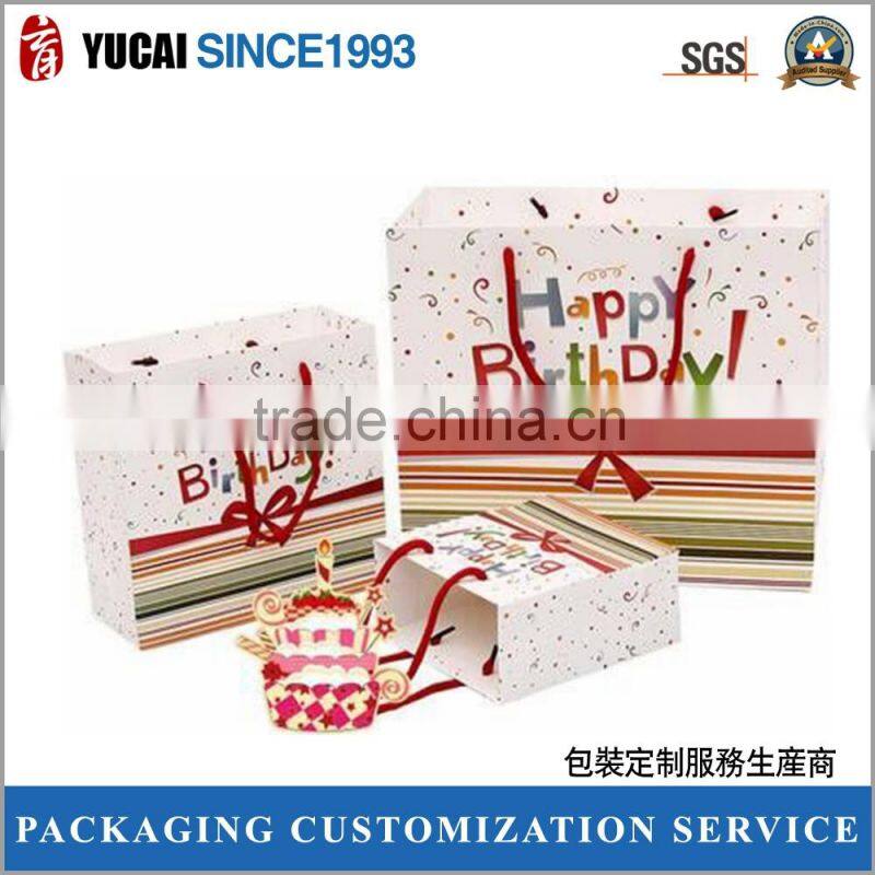Clothing packaging paper bag for birthday