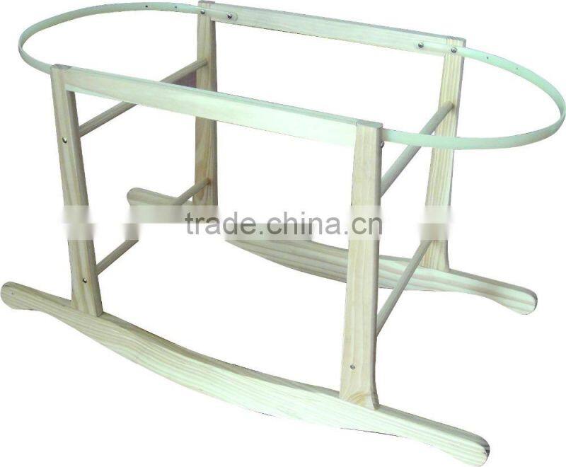 Eco-friendly handmade Baby Moses basket with rocking stand