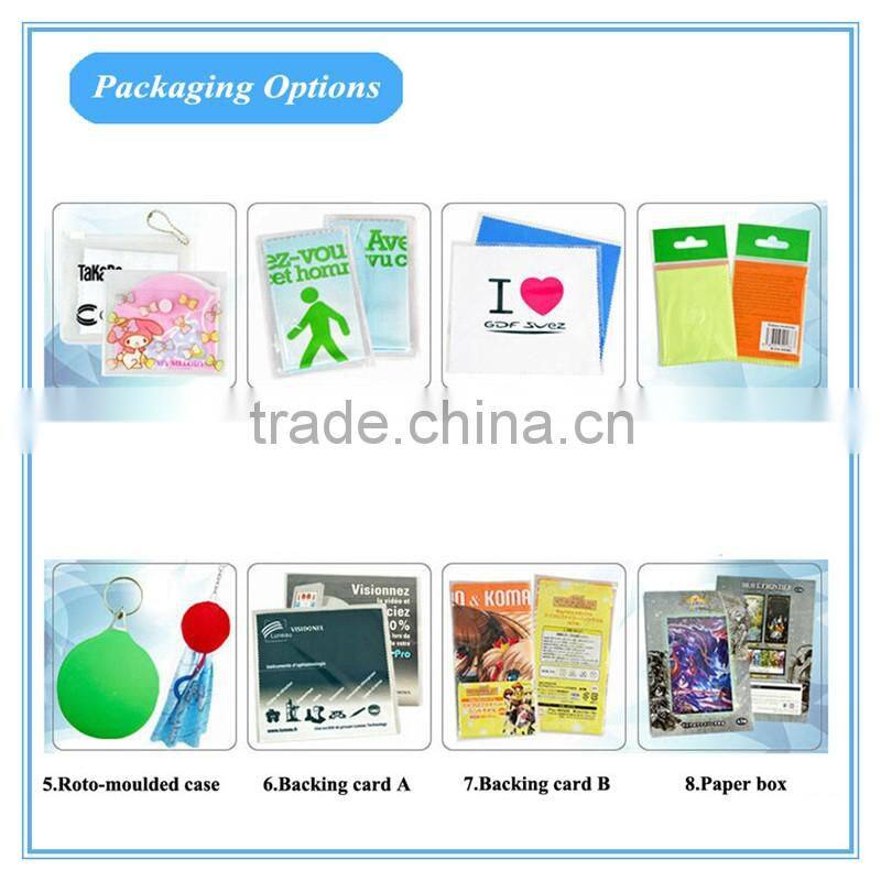 promotional products free sample microfiber eyeglasses pouch with logo printing