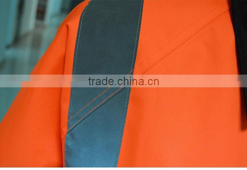 Hot sale high visibility raincoat clothing reversible wear silver refletive tape