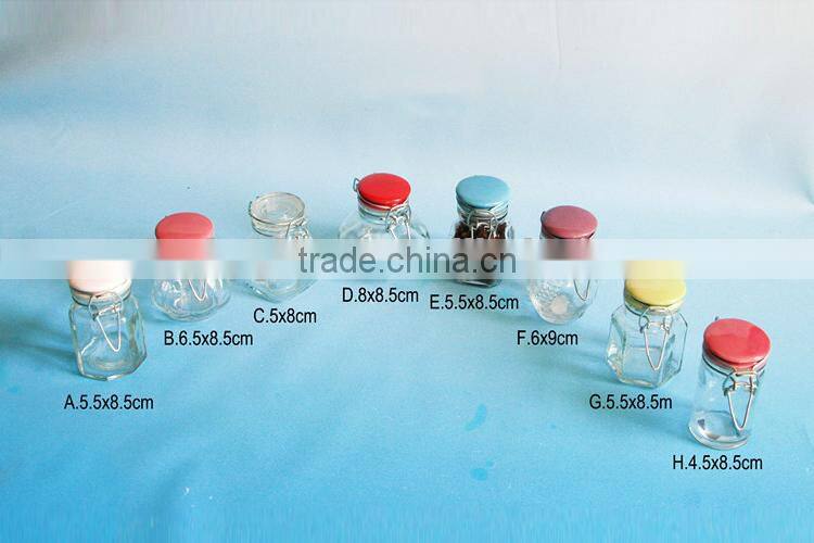 clear glass jar with ceramic locking lid