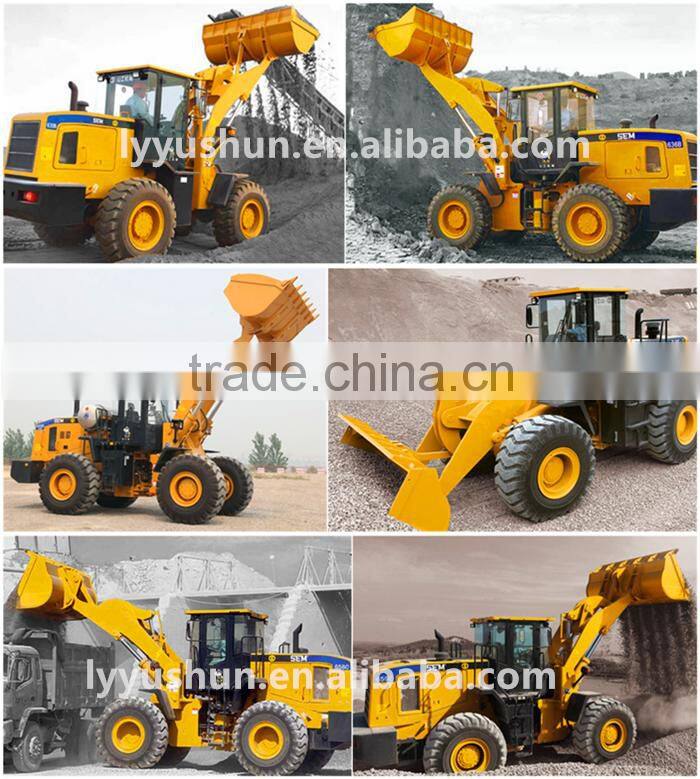SEM 5Ton Wheel Loader 2.7-4.5M3 Capacity Bucket For SEM659B, Log Grapple/Grass Grapple/Snow Plow/Pallet Fork For SEM659B