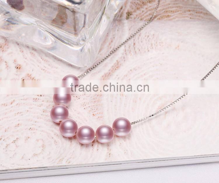 Modern 925 Sterling Silver Pendant,Mother of Charm Pearl Pendant