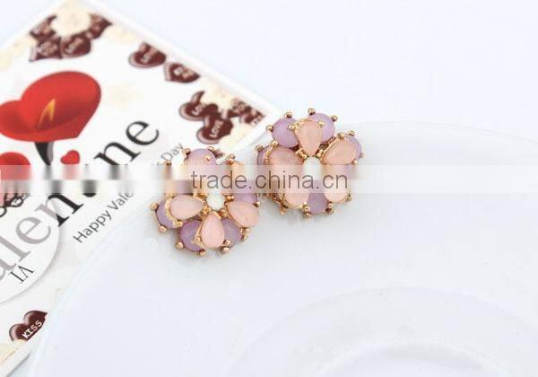 Flower stud earrings jewellery exports wholesale jewelry