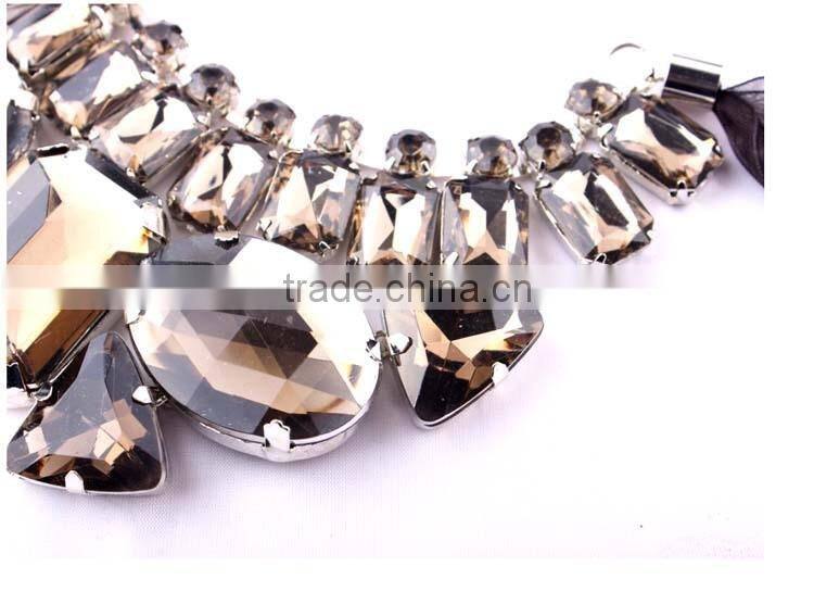 Hot Sale Multicolor Crystal Collar Choker Vintage Pendant Statement Necklace Women Fashion Necklaces for Women 2014