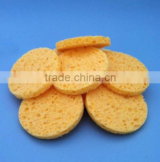 2014 Flower Shaped Yellow Facial Sponge