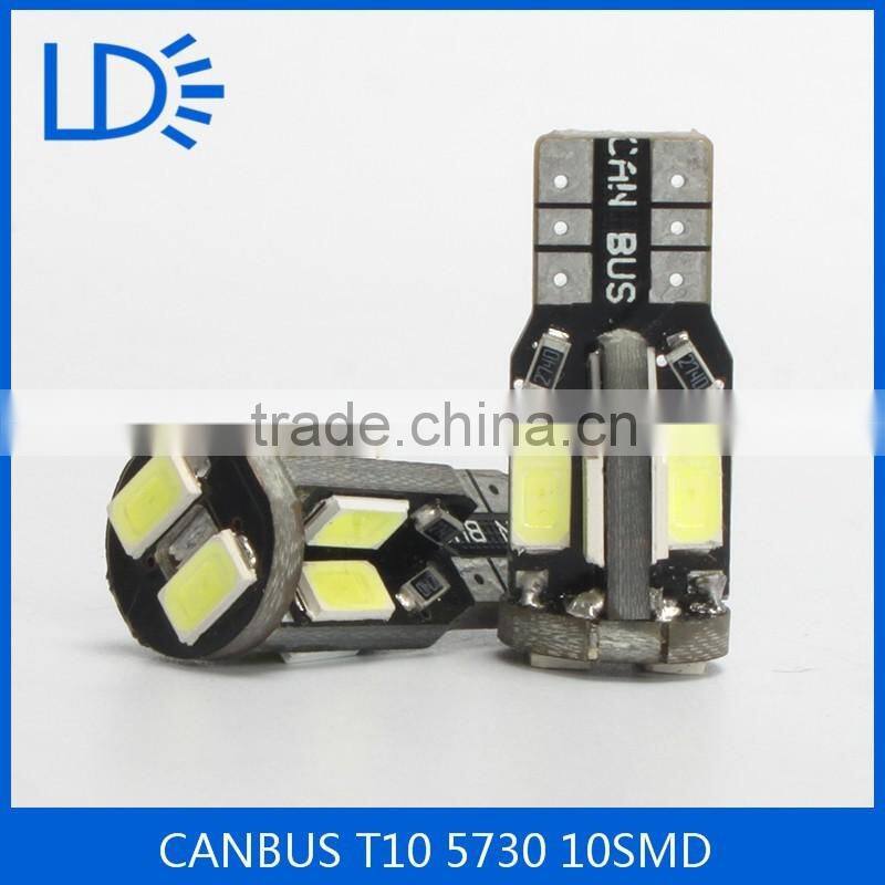CANBUS T10 10pcs 5730 smd car panel light 12V led light bulbs for car