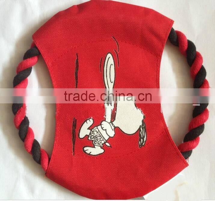 Pet Dog rope toys dog training rope flyer dog rope frisbee