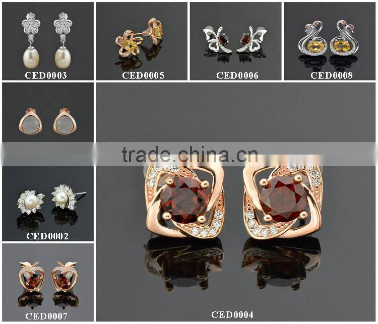 Hot sale 925 sterling silver freshwater pearl earrings with cheap price
