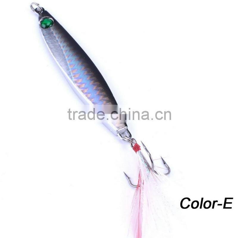 40g 8.7cm Laser Jigs Sea Fishing Lures Metal Bait Iron Lead Fishing Tackle
