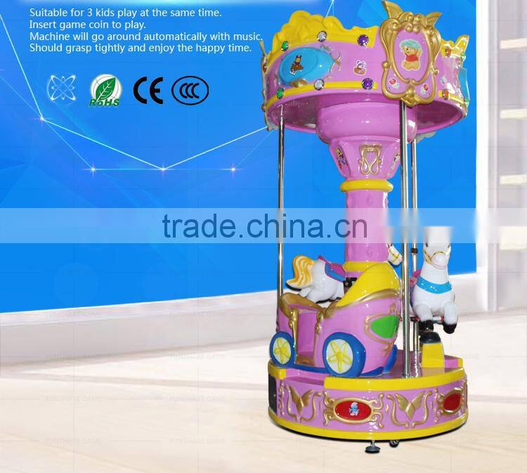 Funshare 2015 Cute Design Kids Carousel For Sale Merry Go Round Carousel Machine