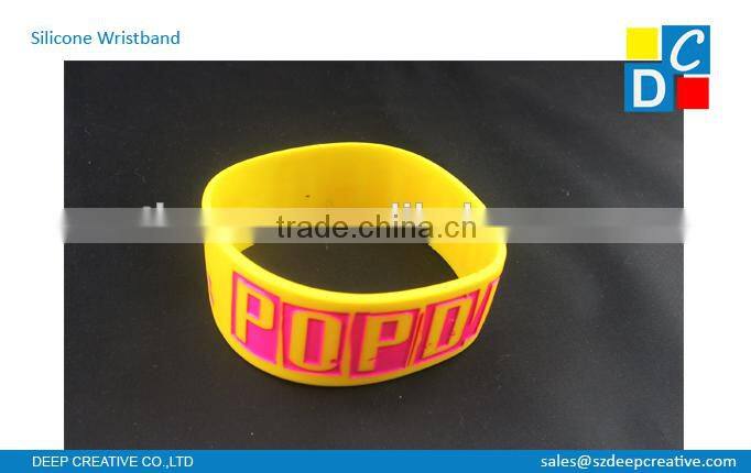 inkfilled logo colorful silicone wristband/cheap price debossed silicone wristband/promotional bulk cheap silicone wristband