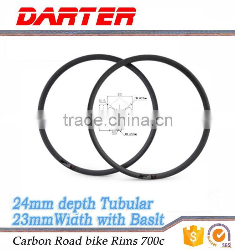 Scientific design good heat dissipation high strength Tubular 24mm fixed gear bike rim