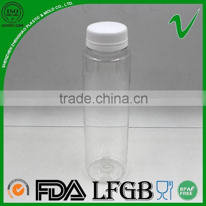 PET empty plastic FDA standard juice bottle with high quality