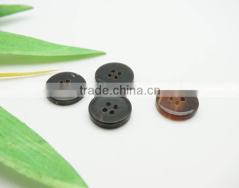 Real Natural Buffalo Horn Buttons for Formal Clothes Brown Buttons