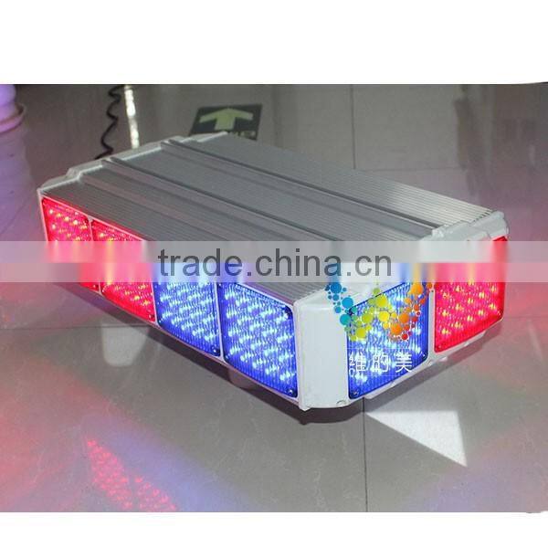 Road safety 12pcs Red blue modules 4sides LED flashing light solar traffic warning light