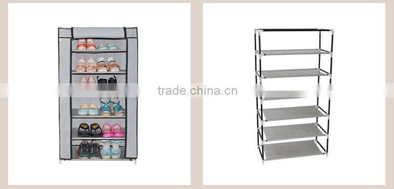 6 layers non-woven fabric metal storage closet ideas with cloth cover