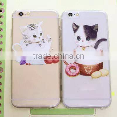 2016 best selling funky animal pattern cute cat painting mobile phone case for iphone
