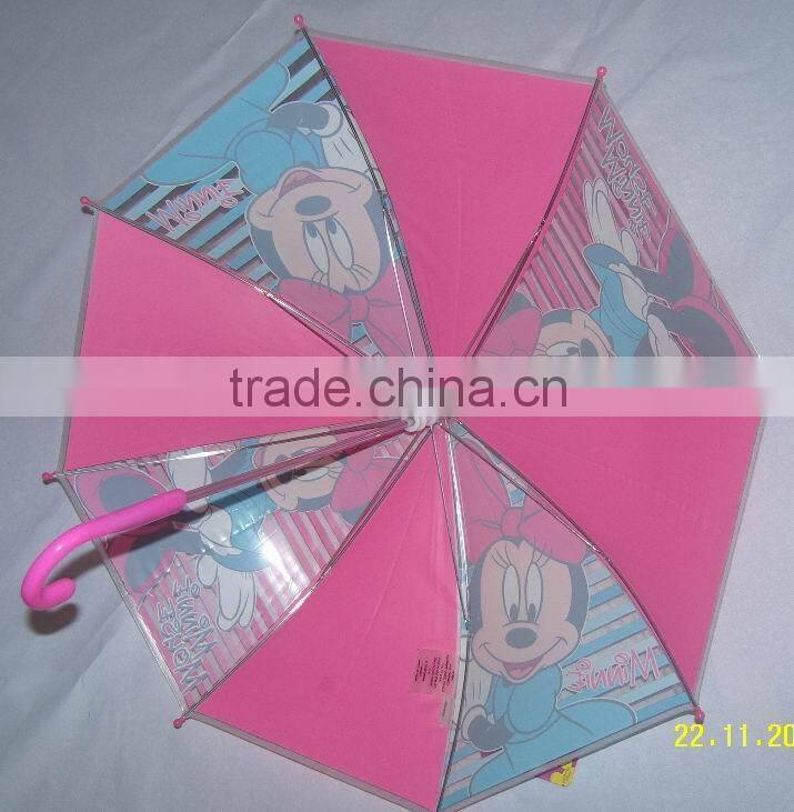 Chinese manufacturer cartoon design umbrella kidS children umbrella POE umbrella