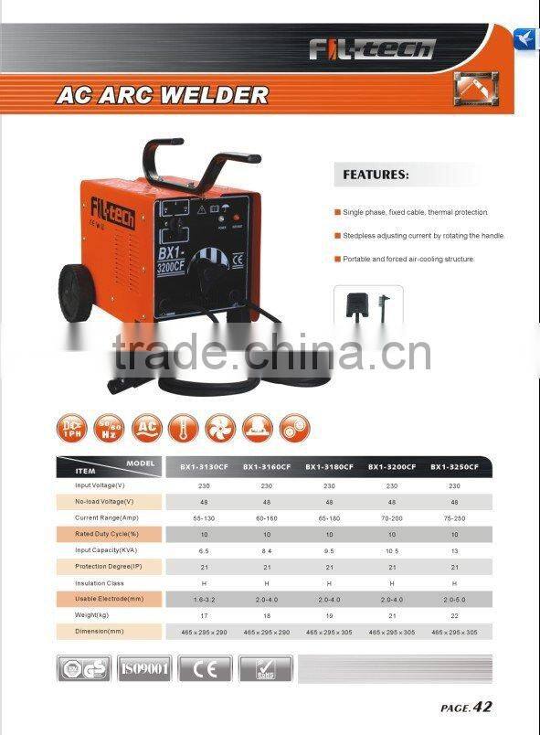 AC ARC WELDING MACHINE AC ARC WELDER AC ARC WELDING EQUIPMENT 3130CF/3160CF/3180CF/3200CF/3250CF